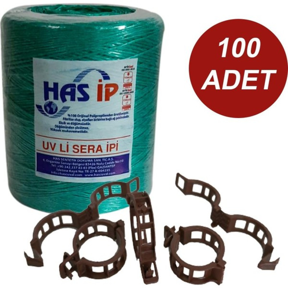 Sera Trend Has Sera Ipi ve Bitki Klipsi Fide Bağlama Ipi 100 Adet Her Bitkiyle Uyumlu Bitki Klipsi - 1 Adet Bitki Fiyatı