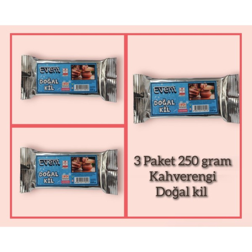 Seramik Hamuru Kil Çömlek Heykel Model Eğitici Çamur Tamamen Doğal Kil Hamuru (3 Adet 250GRAMPAKET) - 3 Adet - Beyaz Sanatsal Malzemeler Fiyatı