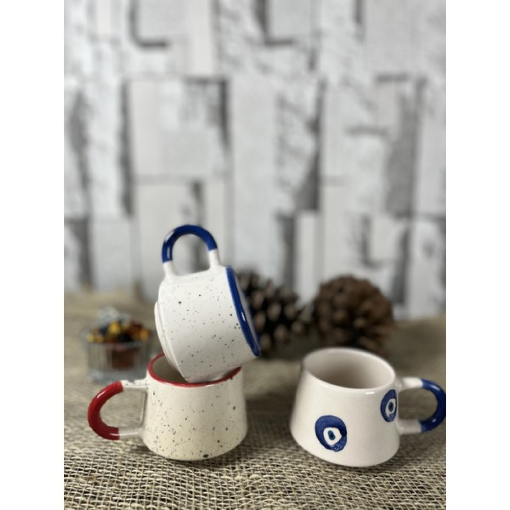 Seramik Plus El Yapımı Seramik 3'lü Kahve Kupası Seti 225 ml Seramik Mug Seti Fincan / Bardak / Kahve Takımı Fiyatı