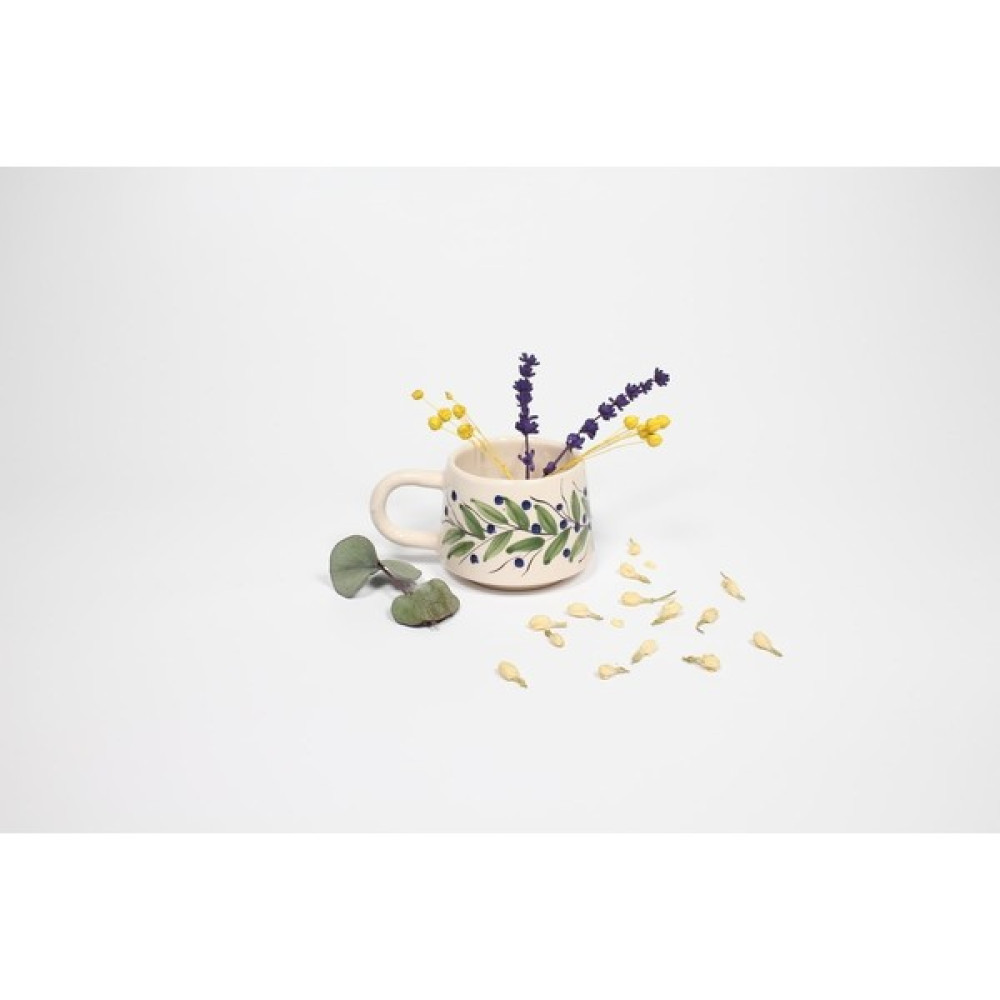 Seramik Plus Zeytin Dalı Desenli 200 ml Seramik Kupa Fincan / Bardak / Kahve Takımı Fiyatı