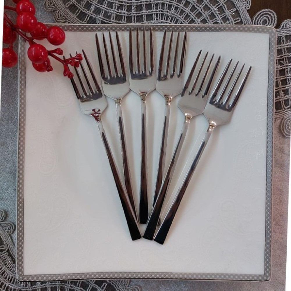 Seramikci 6'lı Tatlı Çatalı Platin - Gümüş Çatal / Kaşık / Bıçak Takımları Fiyatı