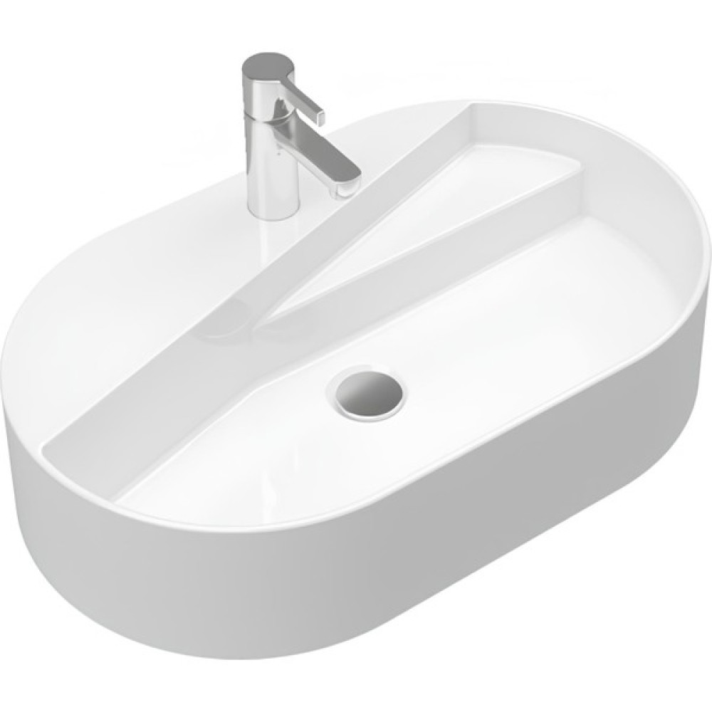 Seramiksan Livello Tezgah Üstü Yuvarlak Batarya Delikli Lavabo 65 cm - Beyaz Lavabo Fiyatı