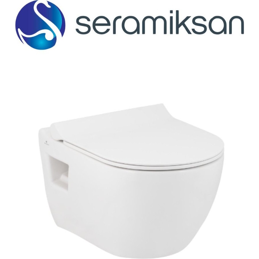Seramiksan Ocean Kanalsız Asma Klozet A031171H, Yavaş Kapak - Beyaz Klozet Fiyatı