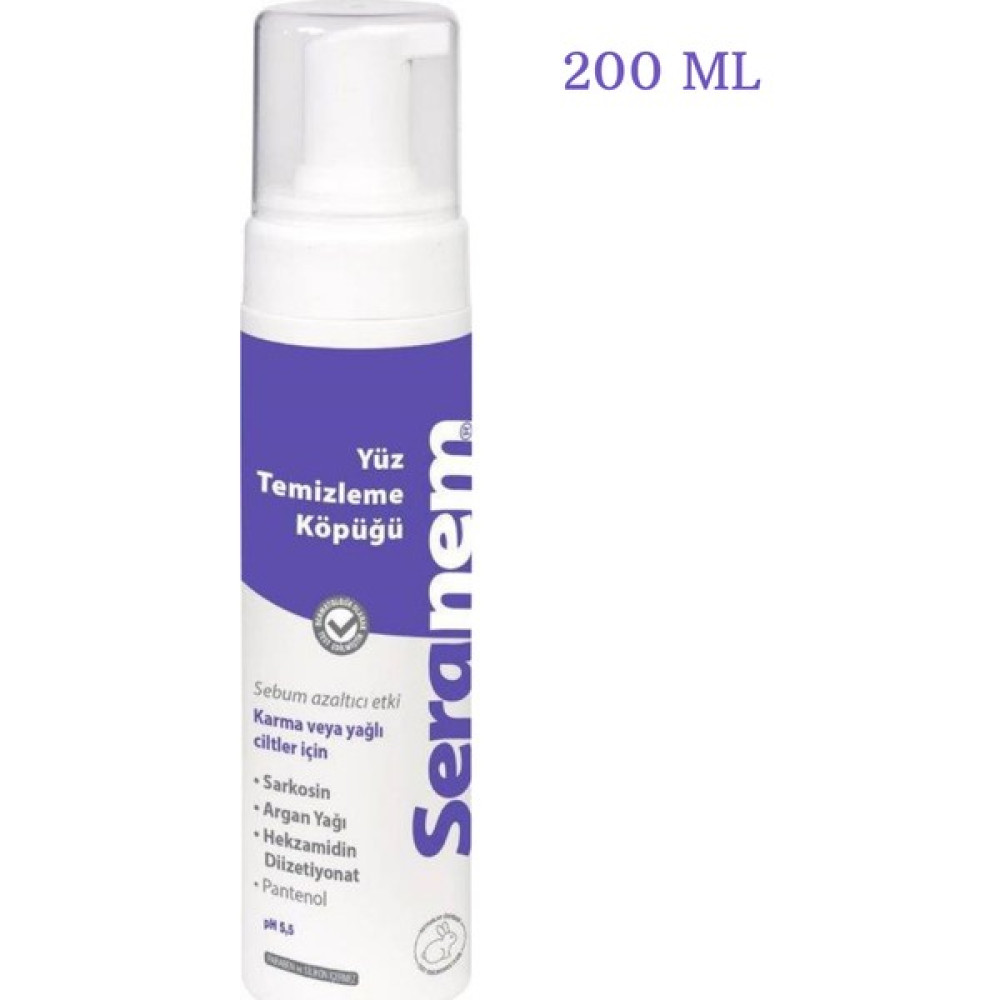 Seranem Karma ve Yağlı Ciltler Için Yüz Temizleme Köpüğü 200 ml Cilt Temizleme ve Peeling Fiyatı