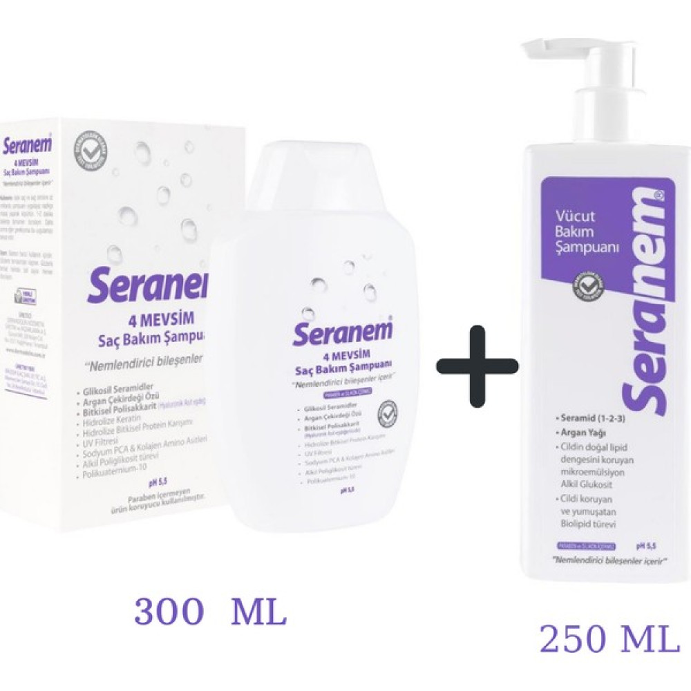 Seranem Nemlendirici 4 Mevsim Saç Bakım Şampuanı 300 ml + Vücut Bakım Şampuanı 250 ml Oto Boyaları Fiyatı