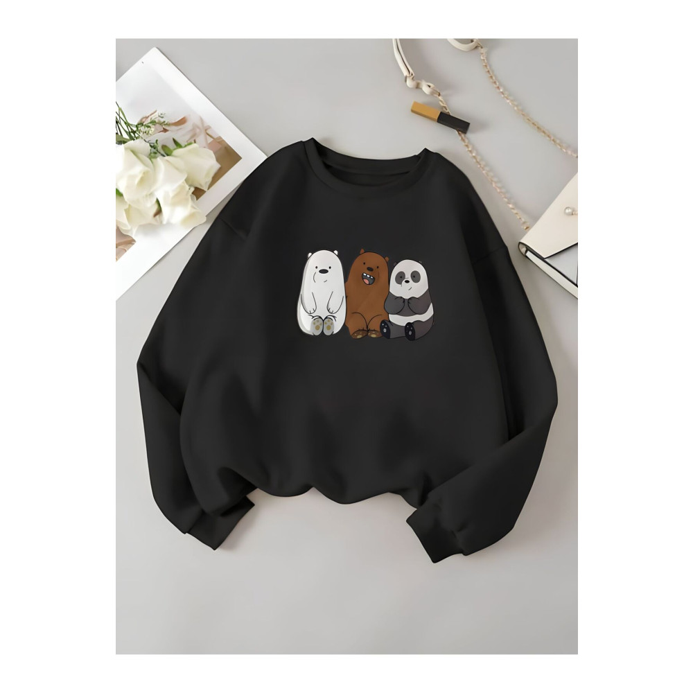 Serays moda Kafadar Ayılar baskılı kız/erkek çocuk sweatshirt 14-15 Yaş Beden Bayan Sweatshirt Fiyatı