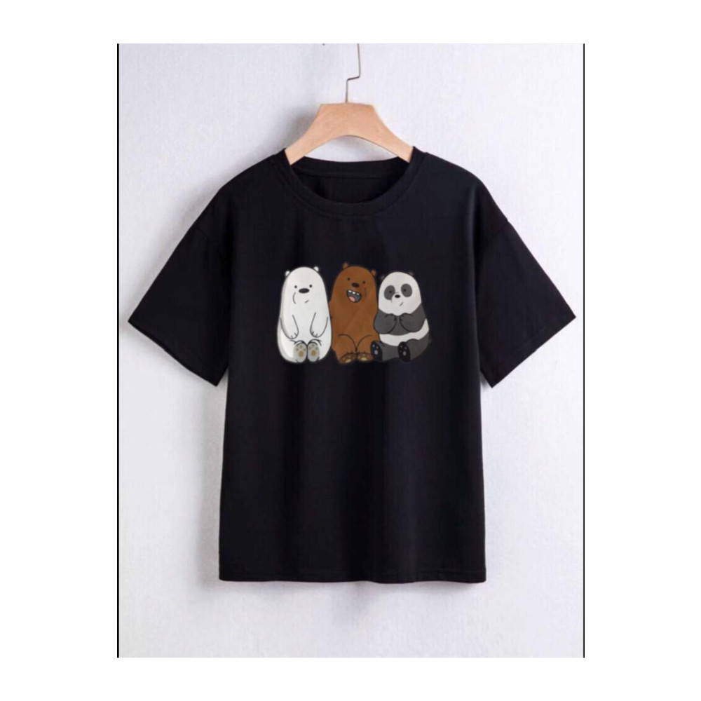 Serays moda Pandalar Baskılı Kız/erkek Çocuk Tişört 2-3 Beden Bayan T-shirt Fiyatı