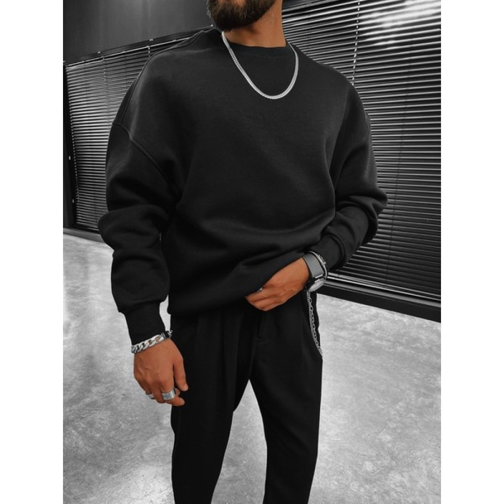 Serazat Erkek Kadın Oversize Bisiklet Yaka Sweatshirt Düşük Omuz % 100 Pamuk. Tiftiklenme Yapmaz. Erkek Sweatshirt Fiyatı