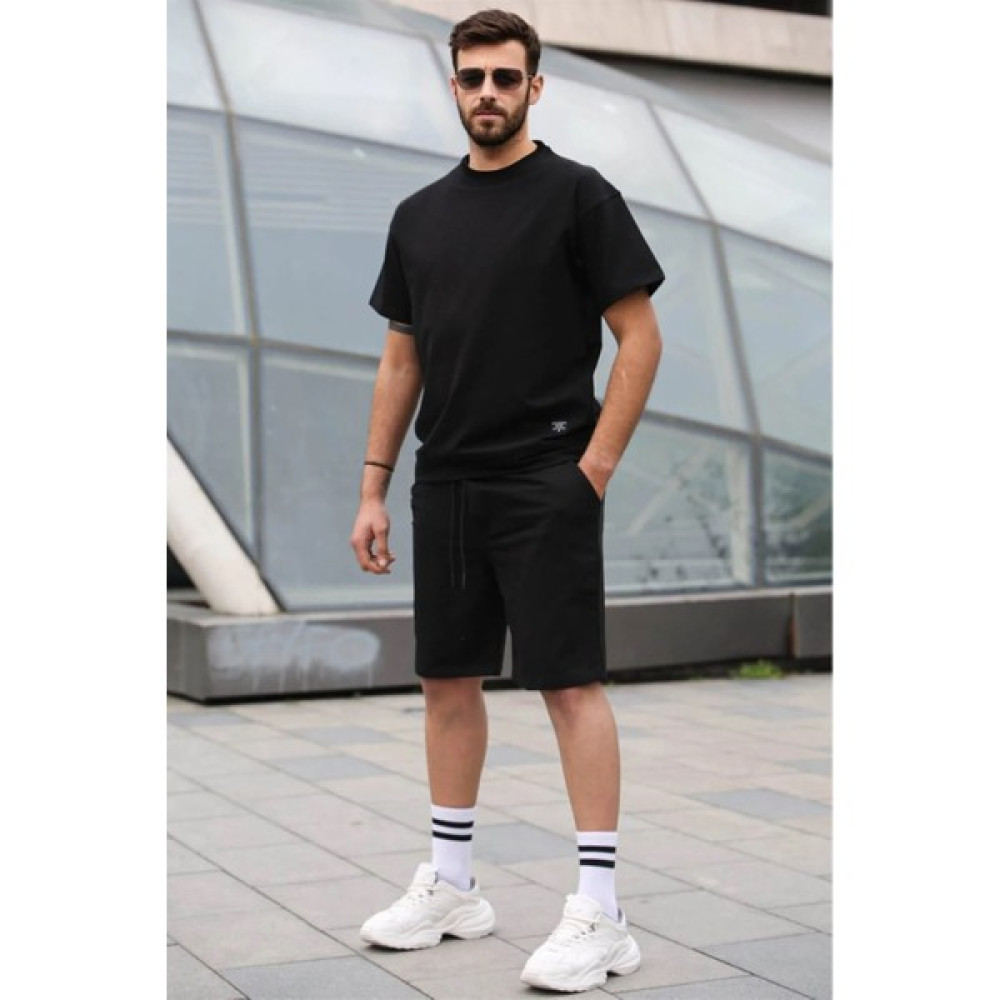 Serazat Erkek Şort Siyah Likralı Esnek Fitness Antrenman Spor %100 Pamuk Ter Tutmaz. Şort & Kapri (Outdoor) Fiyatı