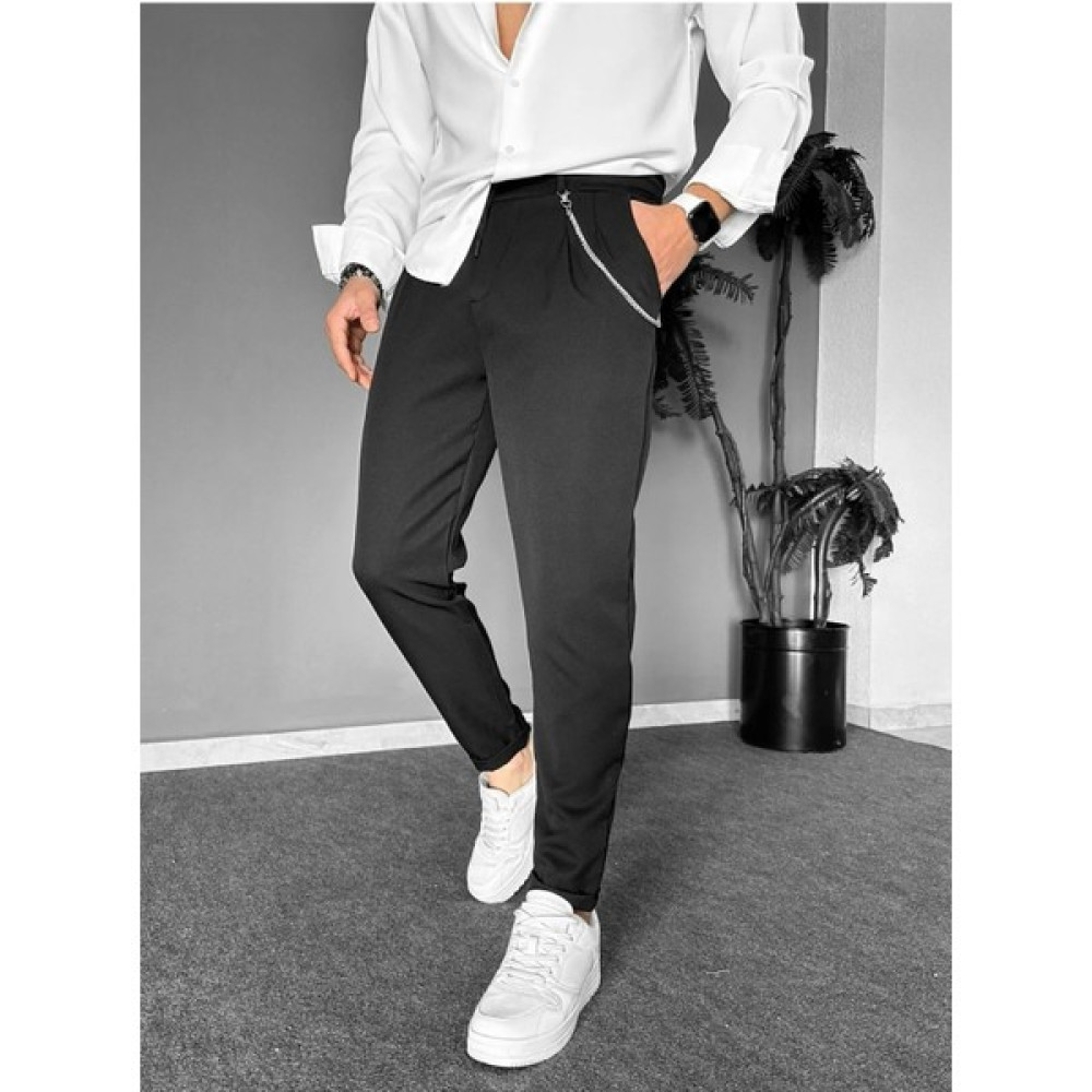 Serazatdouble Paça Jogger Pantolon Cüzdan Cepli Kemer Detaylı Rahat Likralı Pantolon Erkek Pantolon Fiyatı