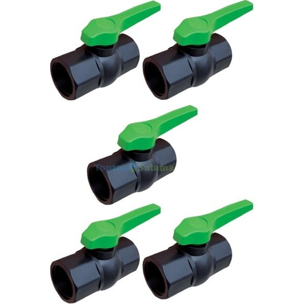 Serdrip Pvc Içten Dişli Dişi Küresel Vana 1/2" - 20MM (5 Adet) - 20 mm Nalburiye & Hırdavat Fiyatı