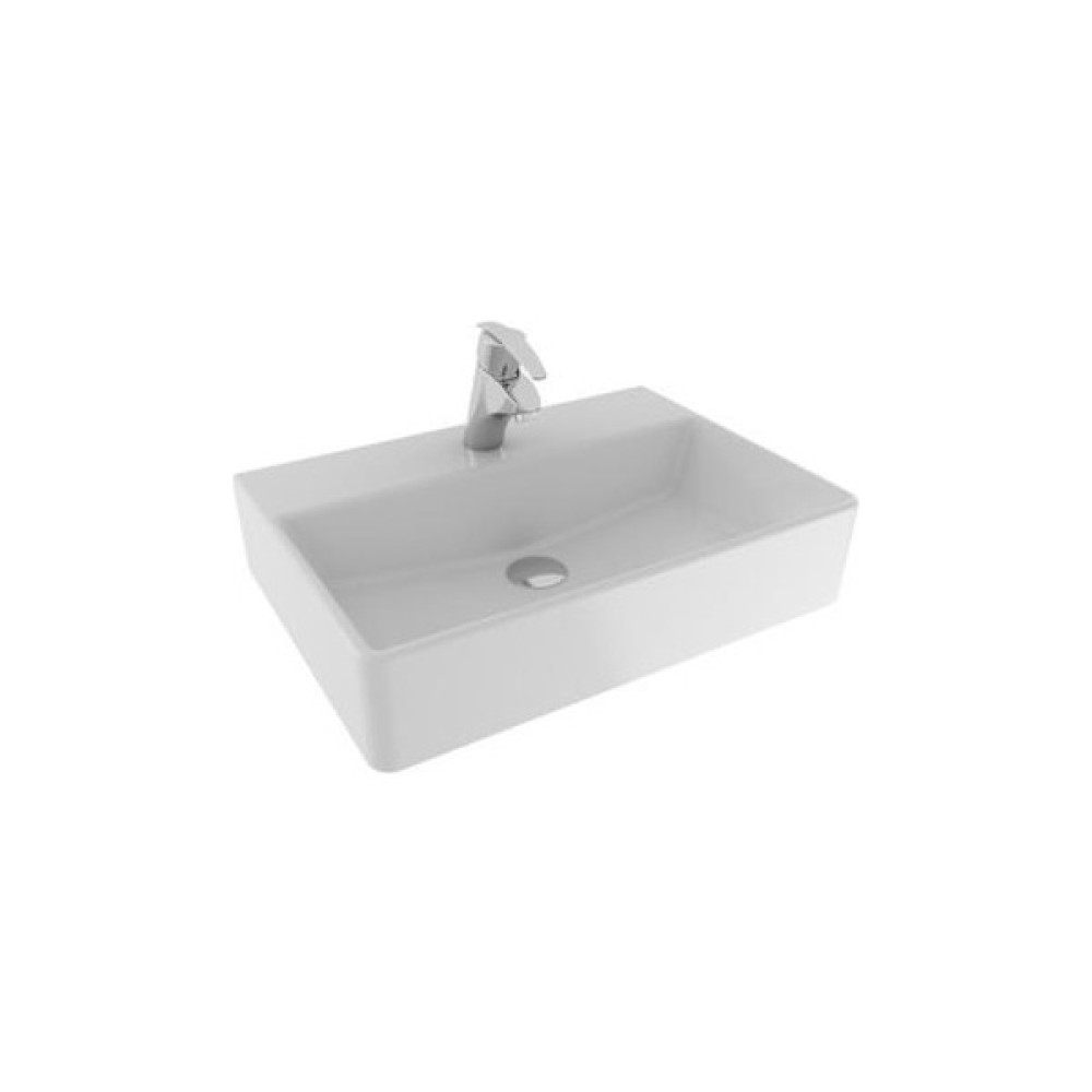Serel E.C.A Serel Minimal Dikdörtgen Tezgah Üstü Lavabo 42X60 2047TDS110H - Parlak Beyaz Oto Boyaları Fiyatı