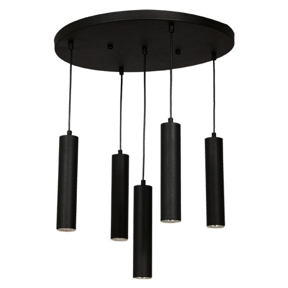Serena 5'li Metal Tavan Yuvarlak Sarkıt Siyah Modern Iç Mekan (GÜNIŞIĞI LED AMPULLER DAHİLDİR...) Avize Fiyatı
