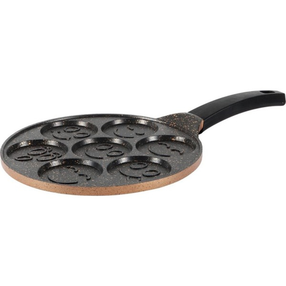 Serenk Fun Cooking Gülen Yüz Alüminyum Döküm Granit Kaplama Pankek Tava 26 cm Tavalar Fiyatı