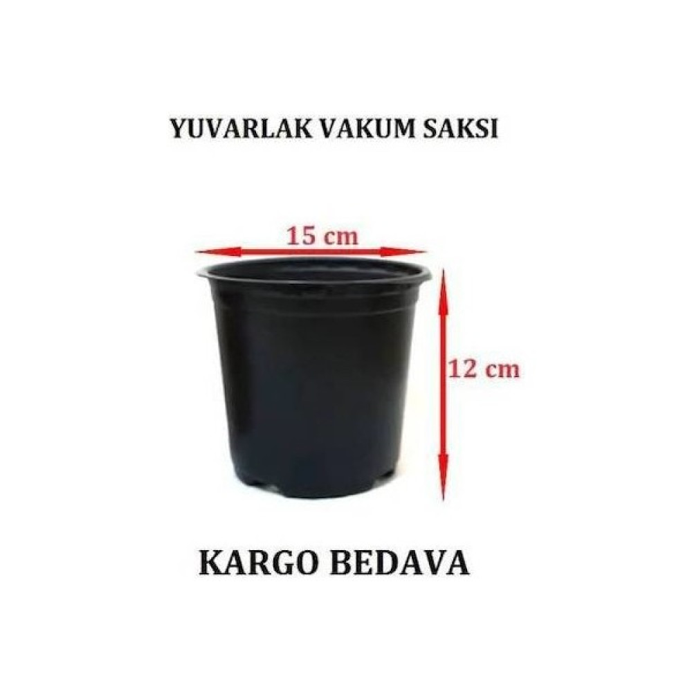 SERFİRAZ Yuvarlak Vakum Ucuz Çiçek Fide Fidan Üretim Saksısı 15CM 100 Adet Saksı ve Aksesuarları Fiyatı