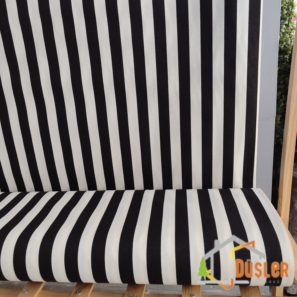 Şeritli Çizgili Desenli Su ve Leke Itici Panama Keteni Küçükçalık Premier Duck Kumaş Bezi 100X180 - Siyah - Beyaz - 100 cm - 180 cm SSD / Solid State Drive Fiyatı
