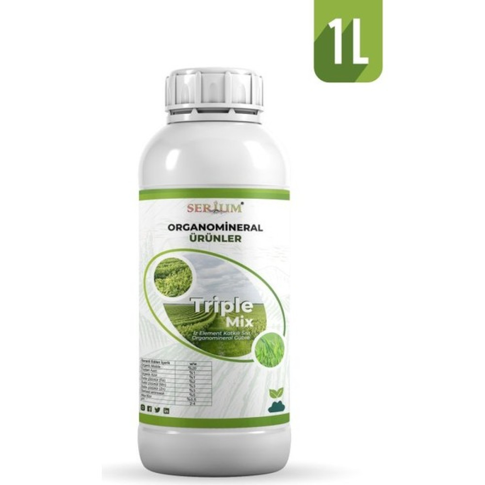 Serium Triple Mix Iz Element Katkılı Sıvı Organomineral Gübre - 1 Gübre Fiyatı