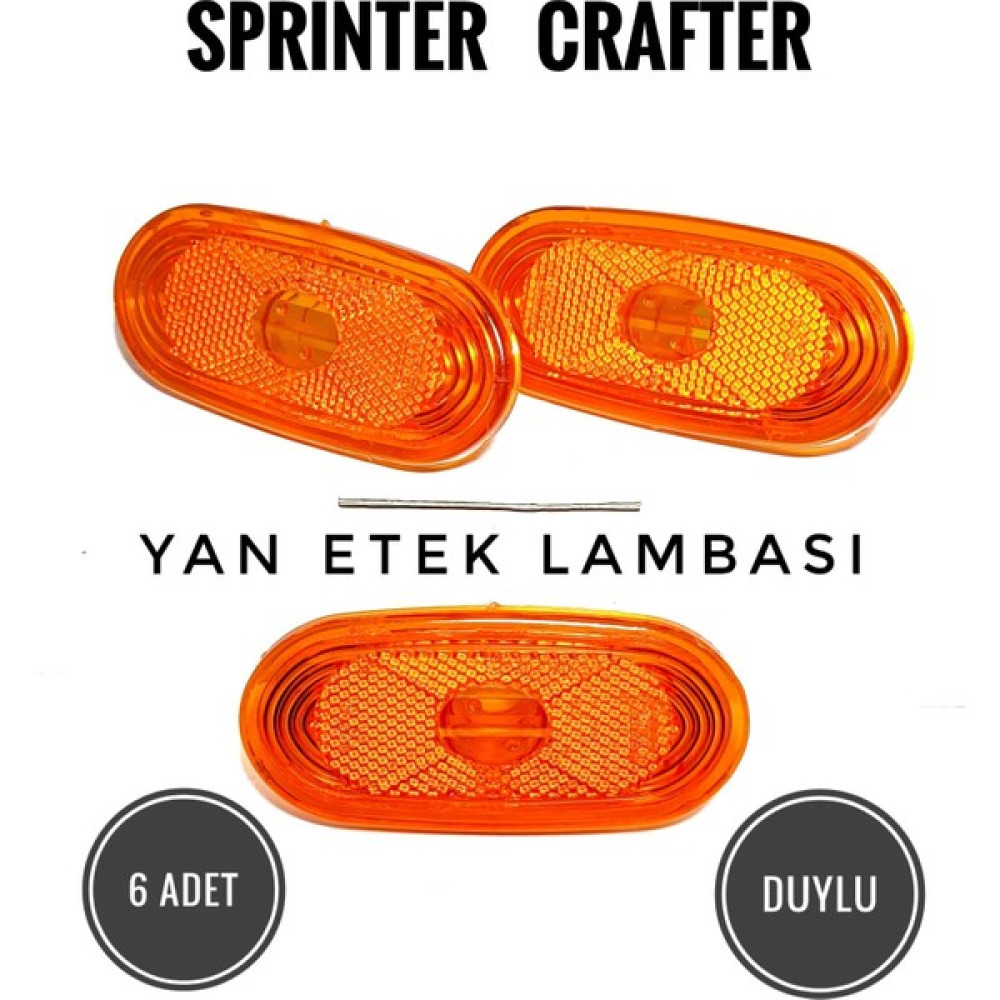 Serkay Oto Sprinter-Crafter Uyumlu Yan Etek Lambası Duylu Ampulsüz 6 Adet Oto Boyaları Fiyatı