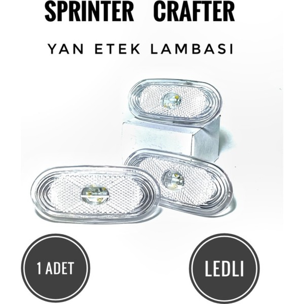 Serkay Oto Sprinter-Crafter Uyumlu Yan Etek Lambası Ledli 1 Adet Beyaz Oto Boyaları Fiyatı