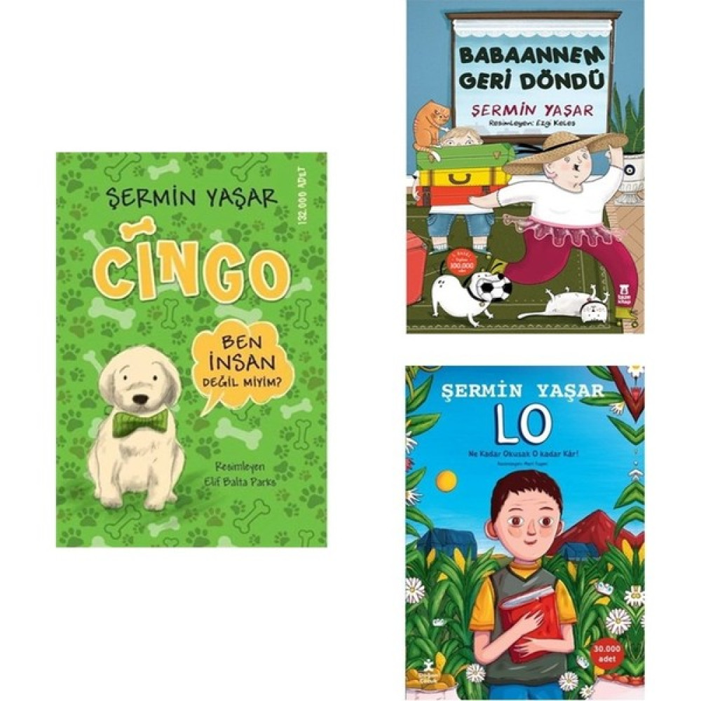 Şermin Yaşar 3 Kitap Set / Cingo - Babaannem Geri Döndü - Lo Çocuk Öykü Fiyatı