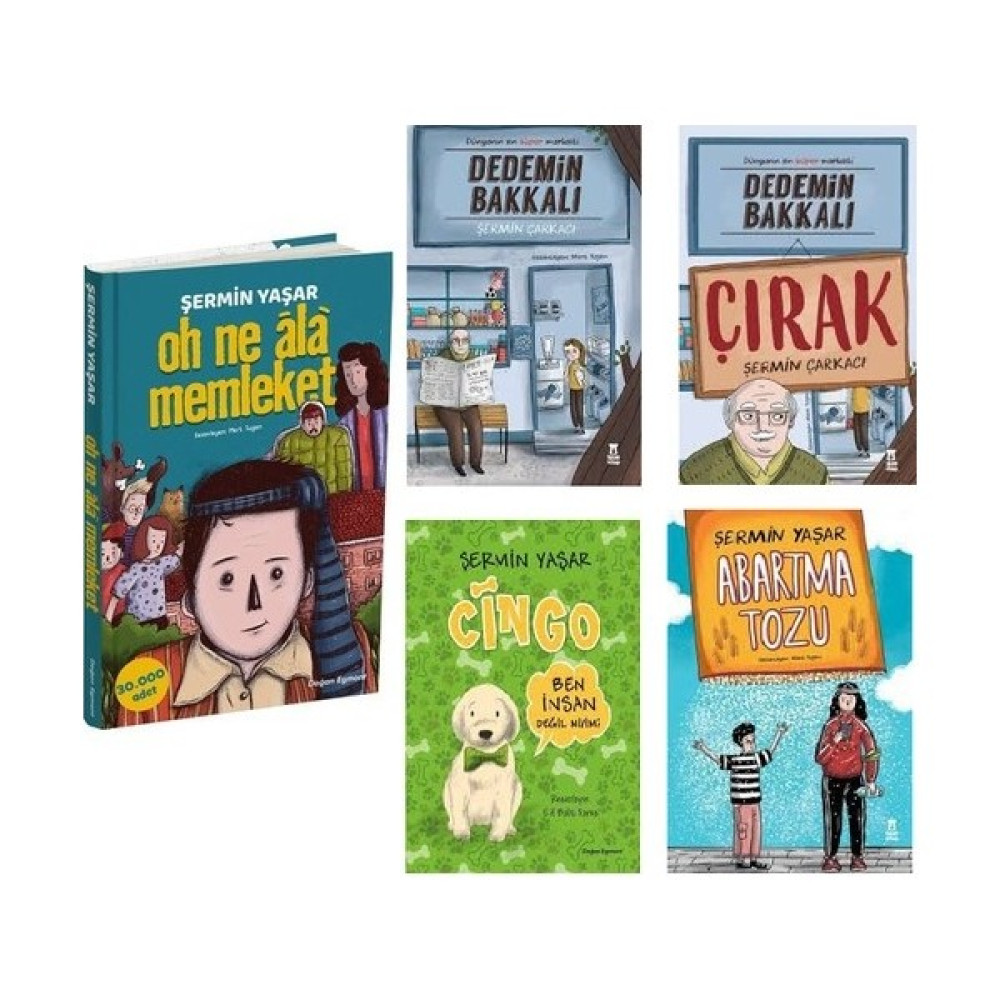Şermin Yaşar 5 Kitap Set - (Oh Ne Ala Memleket, Dedemin Bakkalı, Dedemin Bakkalı Çırak, Cingo, Abartma Tozu) Çocuk Roman Fiyatı