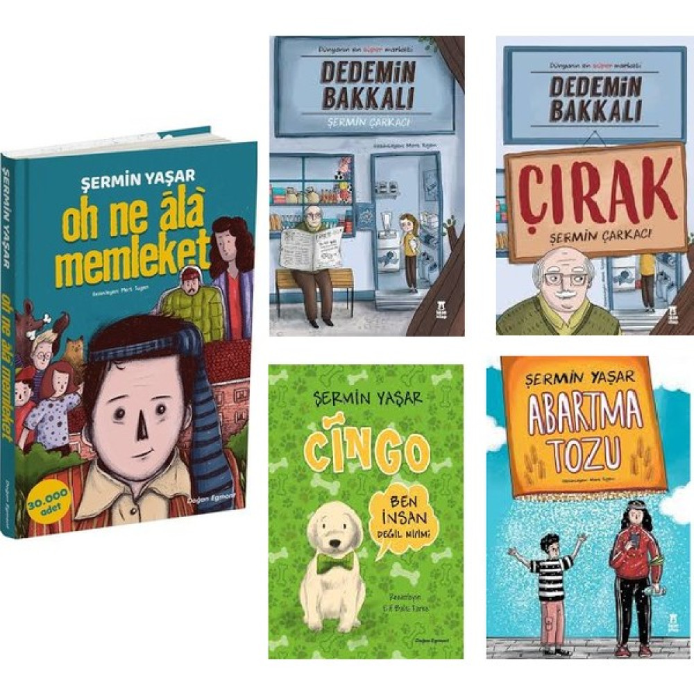 Şermin Yaşar 5 Kitap Set (Oh Ne Ala Memleket, Dedemin Bakkalı, Dedemin Bakkalı Çırak, Cingo, Abartma Tozu) Çocuk Roman Fiyatı
