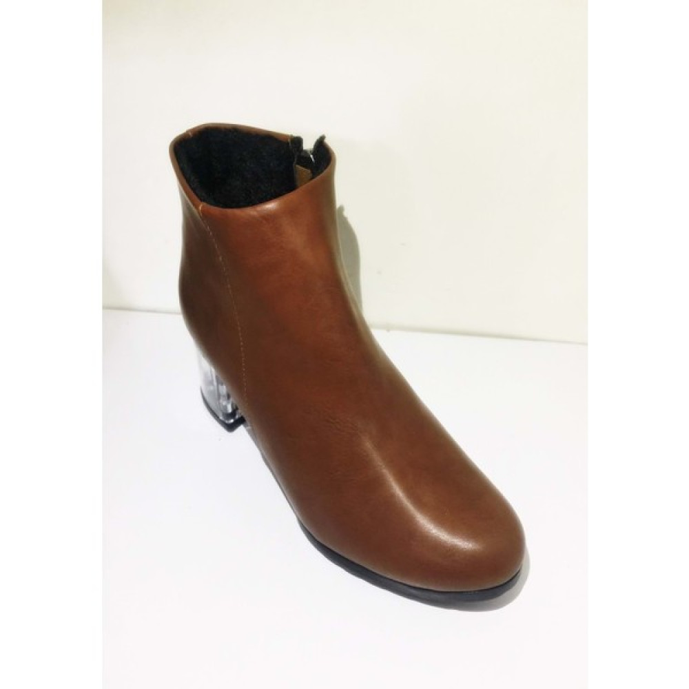 Serra Trend 520 Şeffaf Topuk Şık Bayan Botu - Taba - 36 - ST01619-11573 Kadın Botları Fiyatı