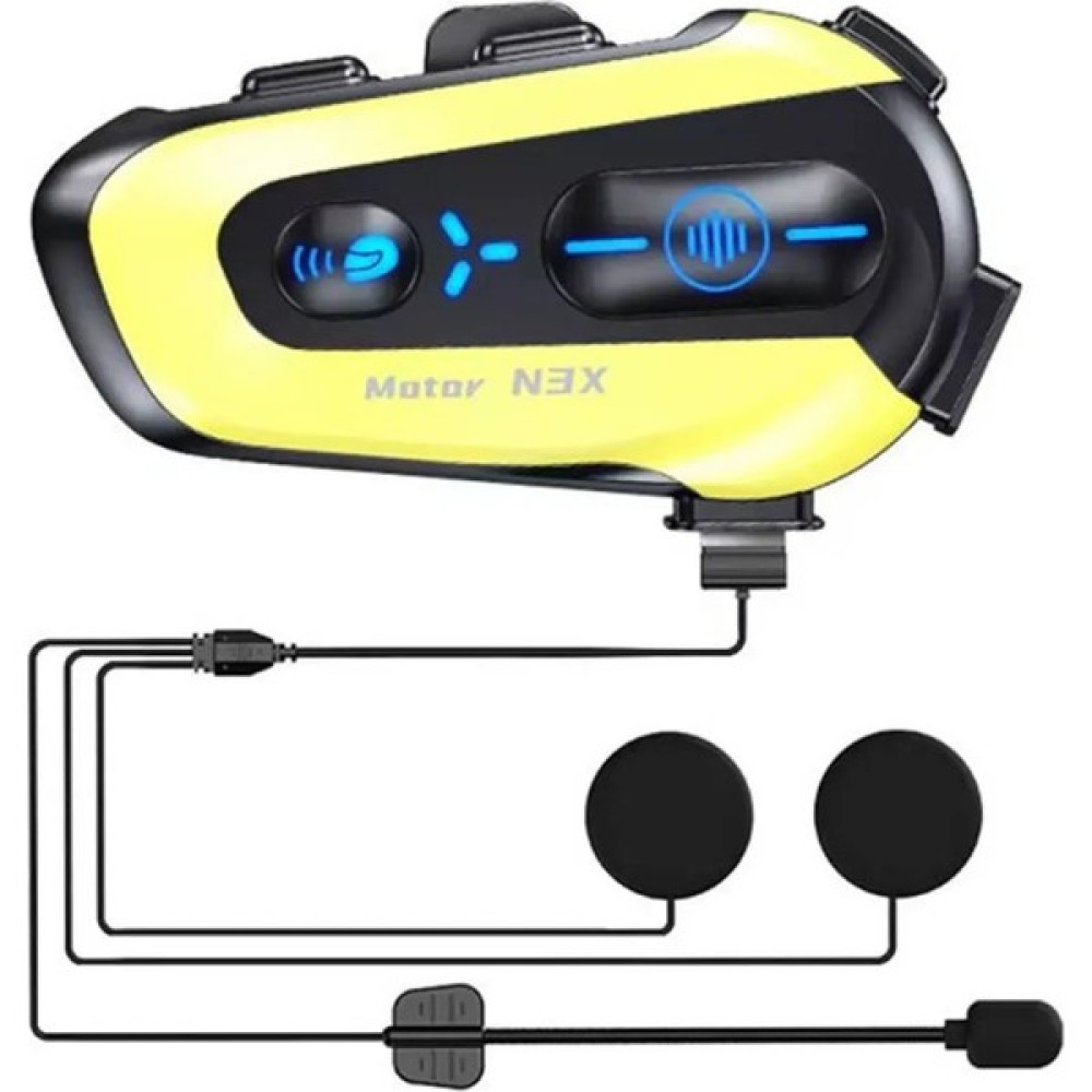 Serreha N3X Rgb Işıklı Intercom 3 Kişi Bağlantılı Motosiklet Bluetooth Kulaklık Seti - Siyah - Sarı Oto Boyaları Fiyatı