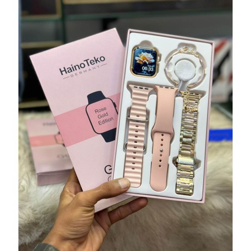 Serreha Serrehahaino Teko G9 Mini Gold Yetişkin 41MM Kadın Akıllı Saat 3 Kordon-Bileklik Hediyeli - Altın - Pembe Oto Boyaları Fiyatı