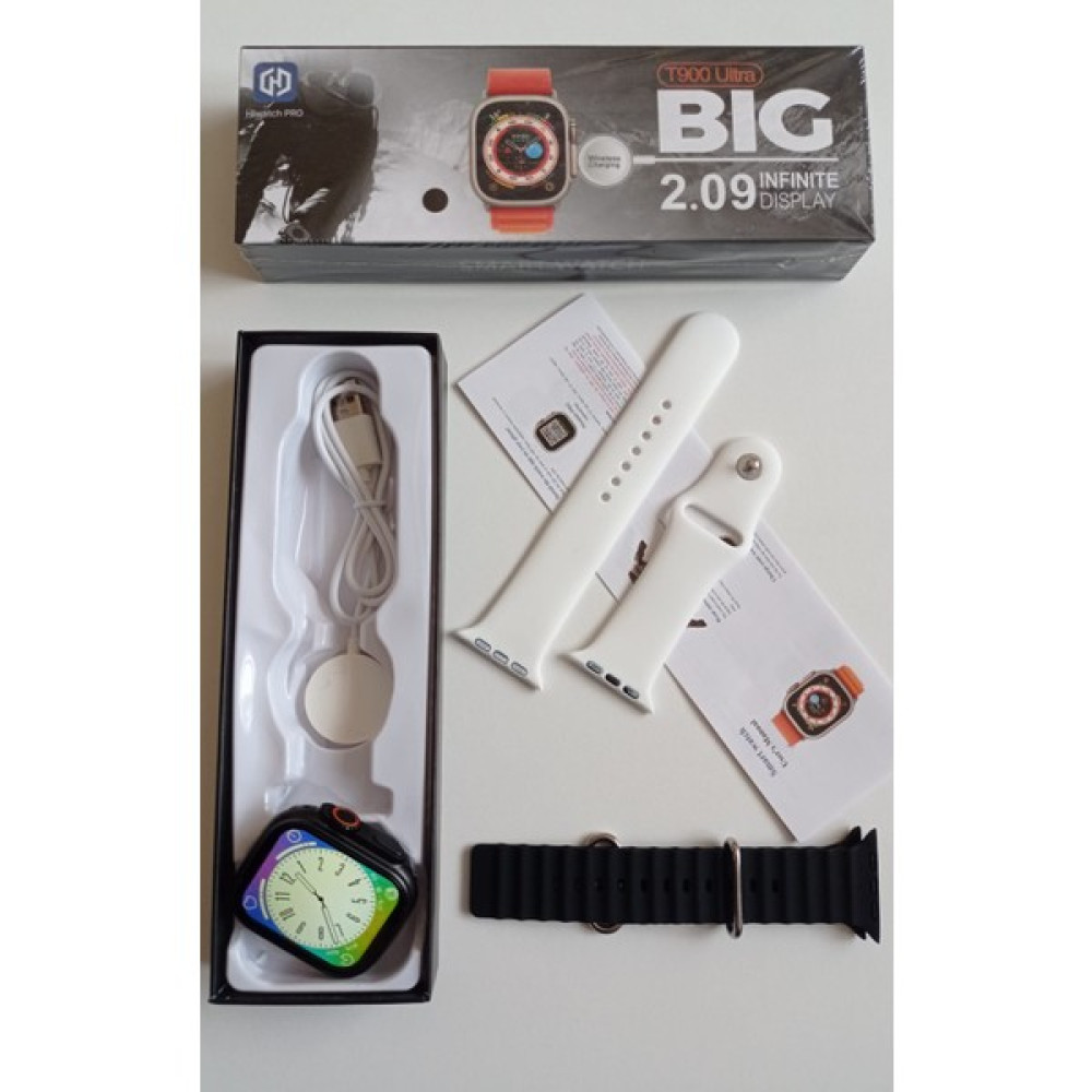 Serreha T900 Ultra 49 mm 2.09 Inç Akıllı Saat Ios Android Uyumlu Çift Kordonlu - Siyah Giyilebilir Teknoloji Aksesuarları Fiyatı