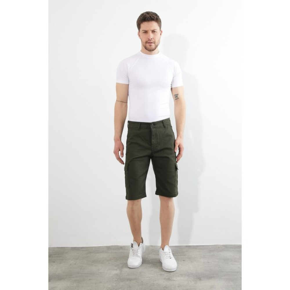 Serseri Jeans Erkek Haki Kargo Kapri Slim Fit Cepli Şort Erkek Şort Fiyatı