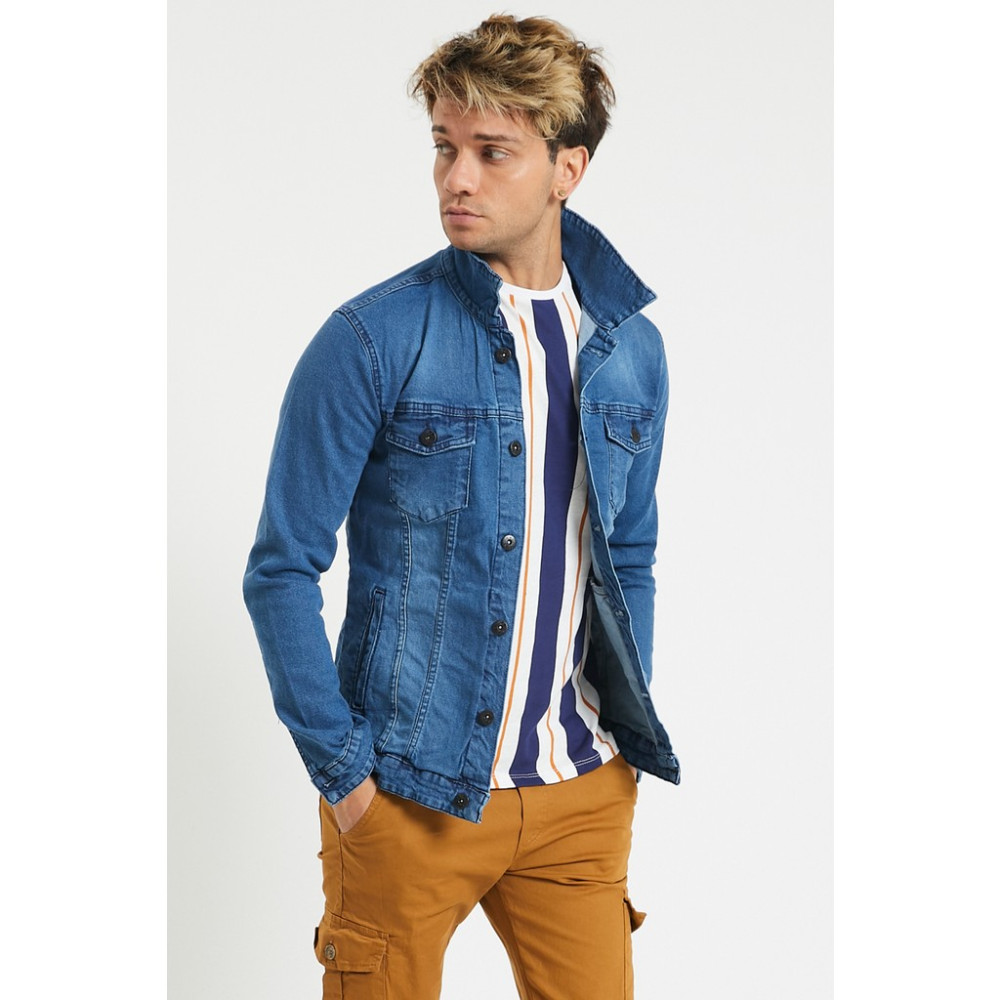 Serseri Jeans Slim Fit Likralı Erkek Açık Mavi Kot Ceket Giyim & İç Giyim Fiyatı