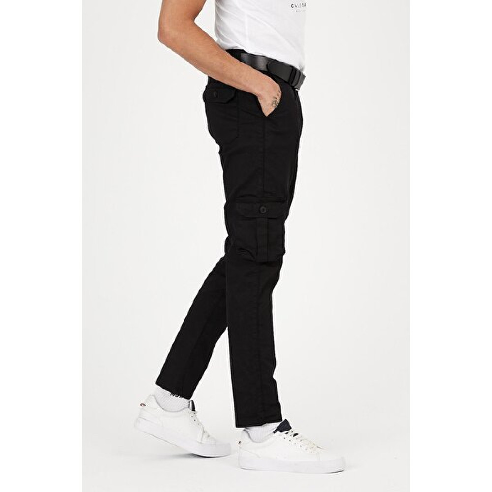 Serseri Slim Fit Körüklü Cepli, Düğmeli, Esnek Kumaş Erkek Kargo Pantolon Erkek Pantolon Fiyatı