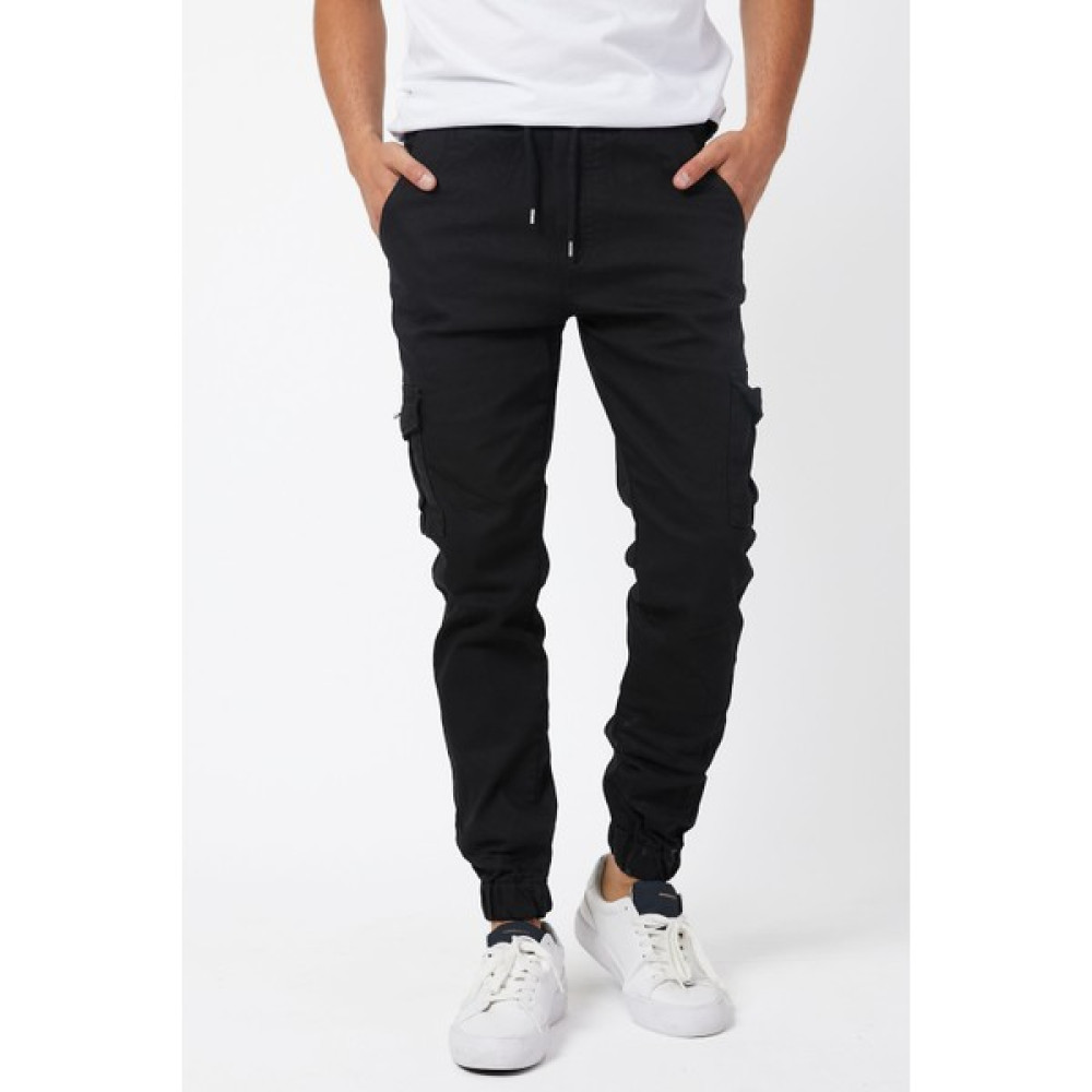 Serseri Slim Fit None Denim Yandan Cepli Bel Bağcıklı, Paçaları Lastikli Esnek Kumaş Erkek Kargo Pantolon Erkek Pantolon Fiyatı