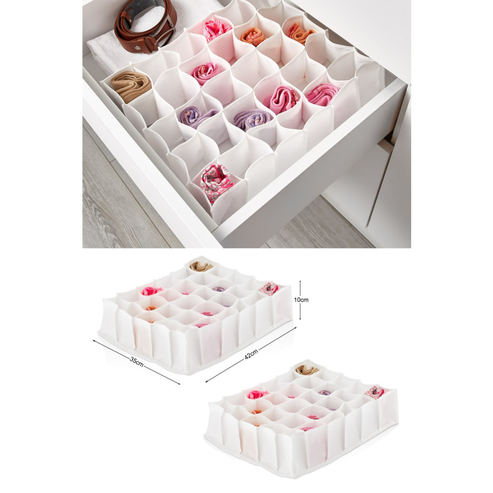 Serstil 2 Adet 30 Bölmeli Petek Organizer Beyaz 42×35×10 Cm Dolap İçi Düzenleyici Fiyatı