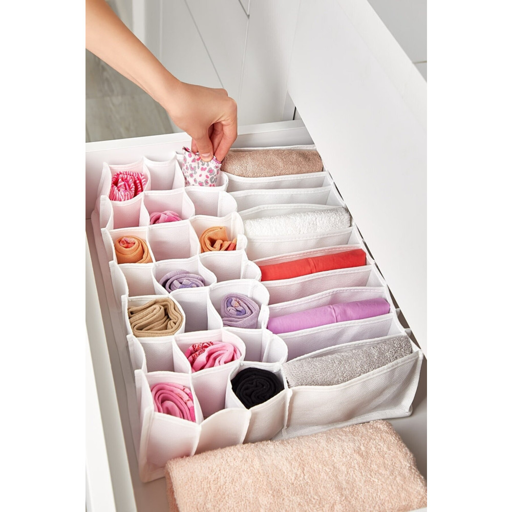 Serstil 31 Gözlü Çekmece Düzenleyici Petek Ve Cepli Organizer 42 X 32 X 11 Cm Dolap İçi Düzenleyici Fiyatı