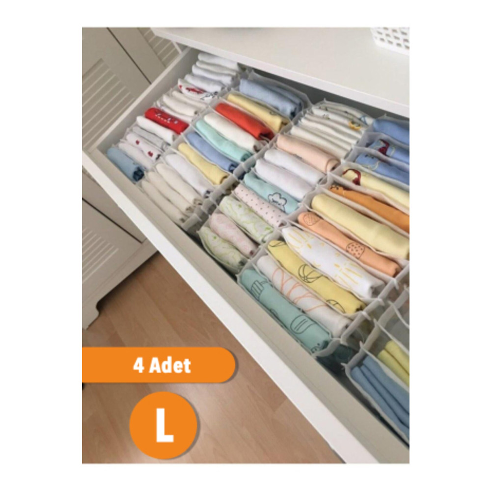 Serstil 4 Adet - Large 8 Gözlü Çekmece Içi Düzenleyici Organizer 27 X 35 X 17 Dolap İçi Düzenleyici Fiyatı