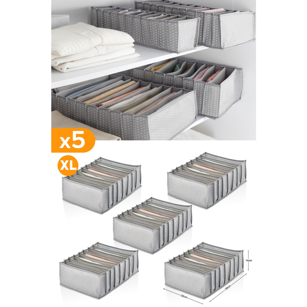 Serstil 5 Adet 8 Gözlü Gri Benekli Çekmece İçi Düzenleyici Organizer Xlarge Dolap İçi Düzenleyici Fiyatı