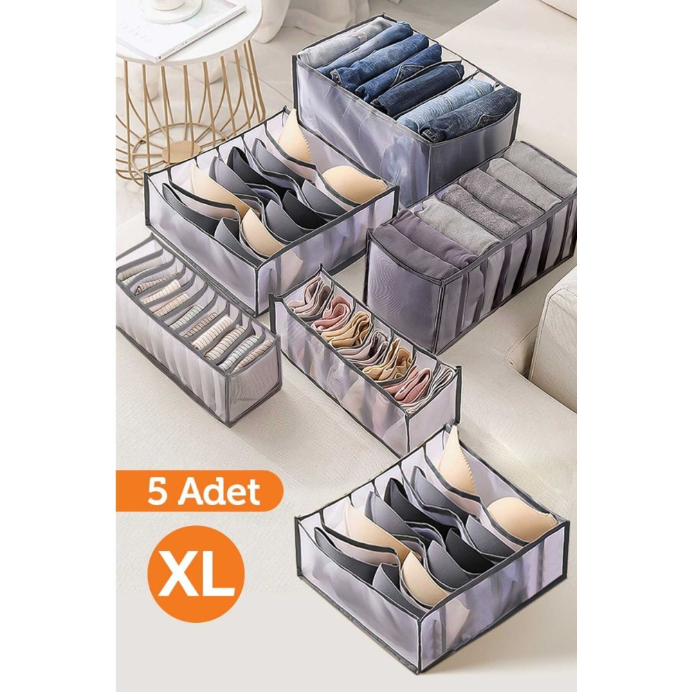 Serstil 5 Adet - 8 Gözlü Şeffaf Çekmece Içi Düzenleyici Organizer – Xlarge Dolap İçi Düzenleyici Fiyatı