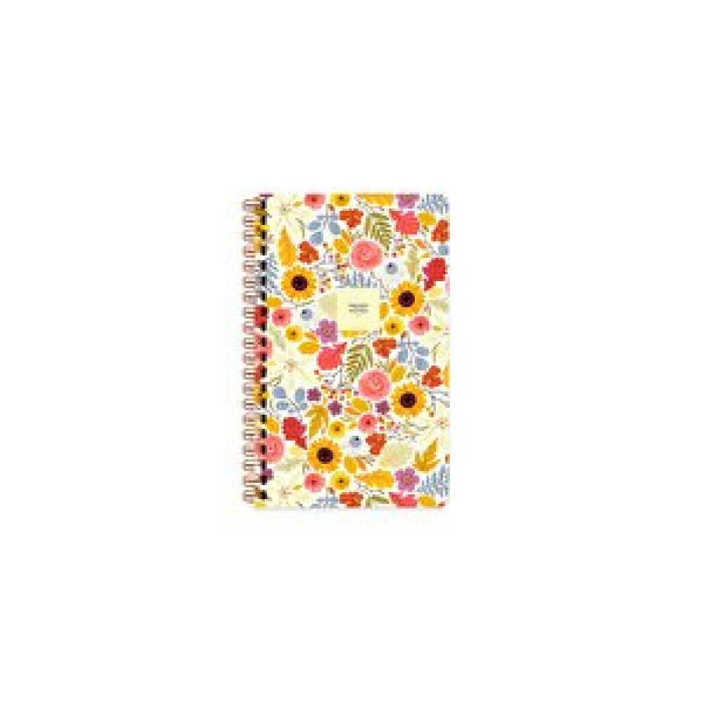 Sert Kapak Düz Spiralli Çiçek Defter Ayçiçeği 13x21 Spiralli Defter Fiyatı