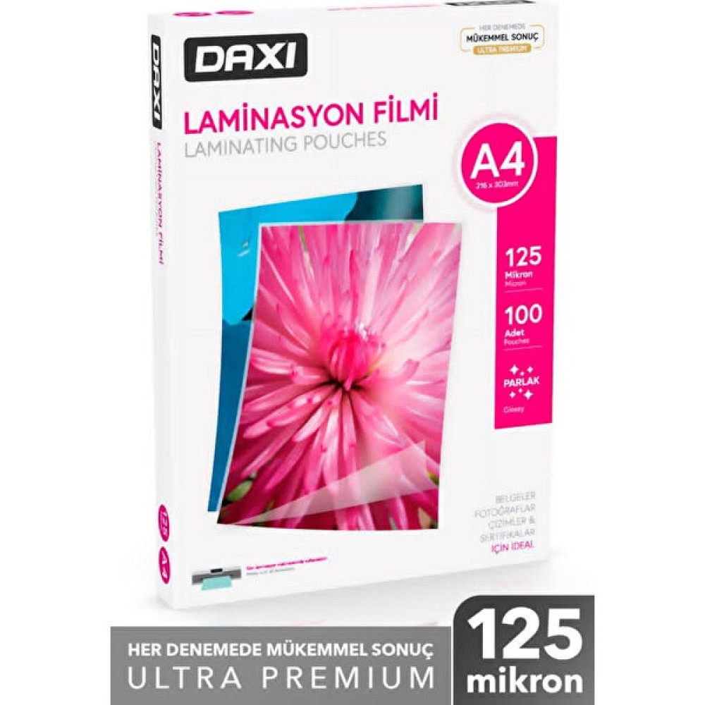 Sert Kırtasiye Laminasyon Filmi A4 125 Micron 100'lü Laminasyon Sistemi Fiyatı