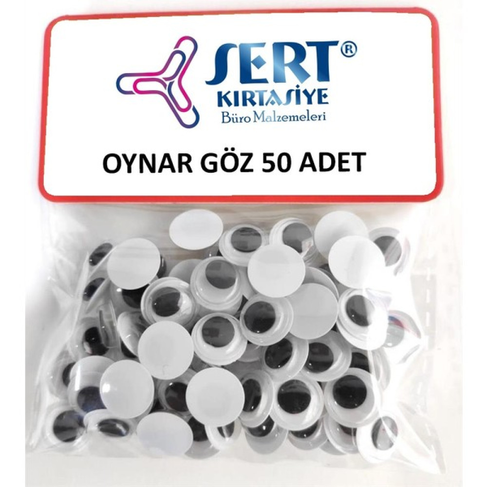 Sert Kırtasiye Oynar Göz 10 mm 50'li Paket Yardımcı Malzeme Fiyatı