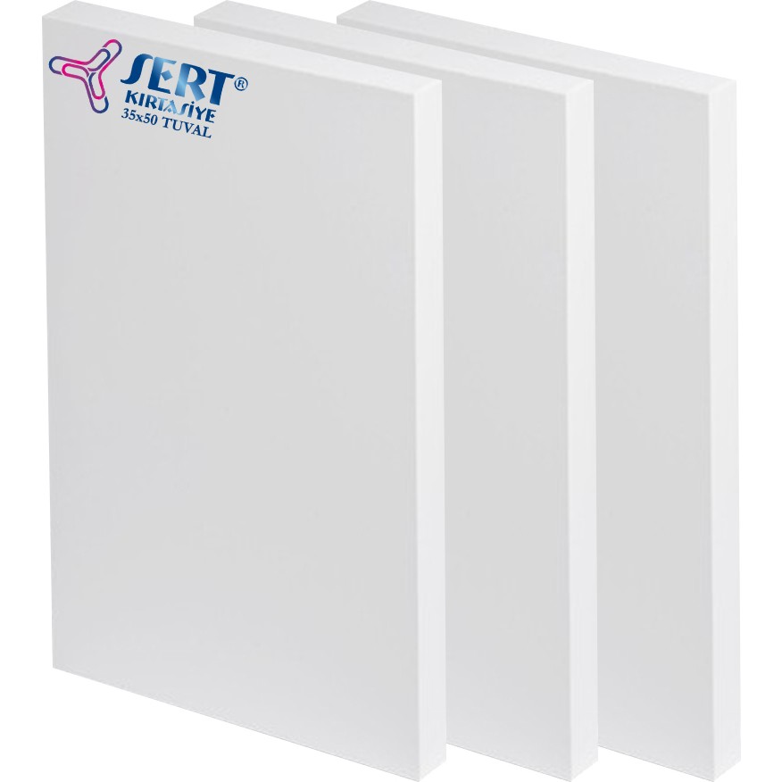 Sert Kırtasiye Tuval 35CM x 50CM Arkadan Zımbalı Tuval 3lü Paket Tuval Fiyatı