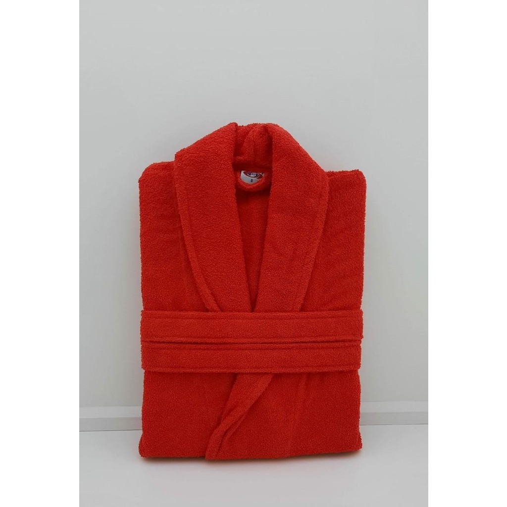 Sertay Havlu %100 Pamuk Bukle Lüks Tek Bornoz S0028 - 4XL - Kırmızı Diğer Fiyatı