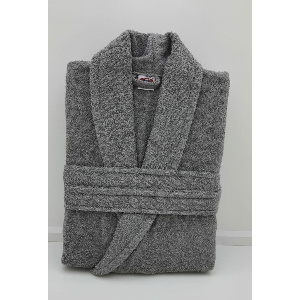 Sertay Havlu %100 Pamuk Bukle Lüks Tek Bornoz S0043 - 3XL - Gri Diğer Fiyatı