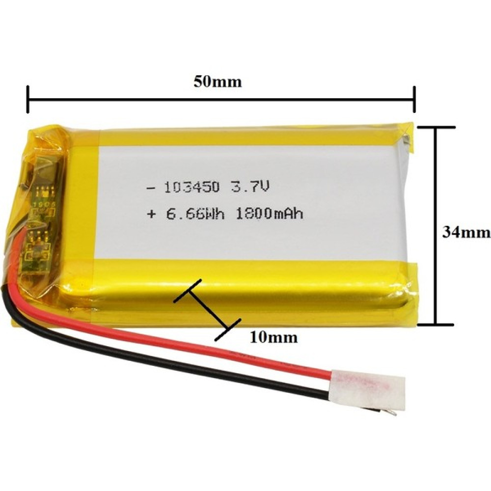 Sertec 103450 3.7V 1800MAH Lityum Polimer Pil (Drone için uygun değildir) Diğer Fiyatı