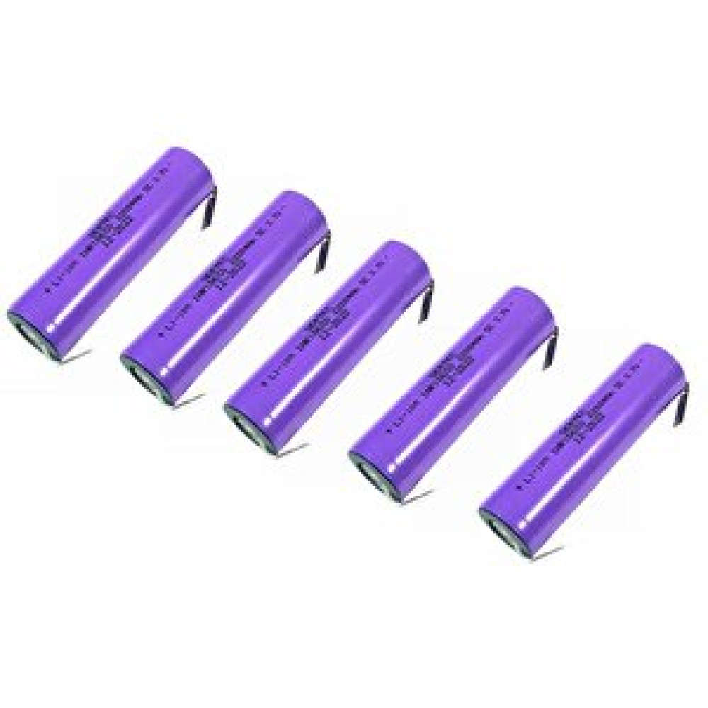 Sertec 18650 Şarjlı Pil 3.7v 2200mah 5c Li-ion Puntolu Mor - 5adet Elektrik ve Aydınlatma Fiyatı