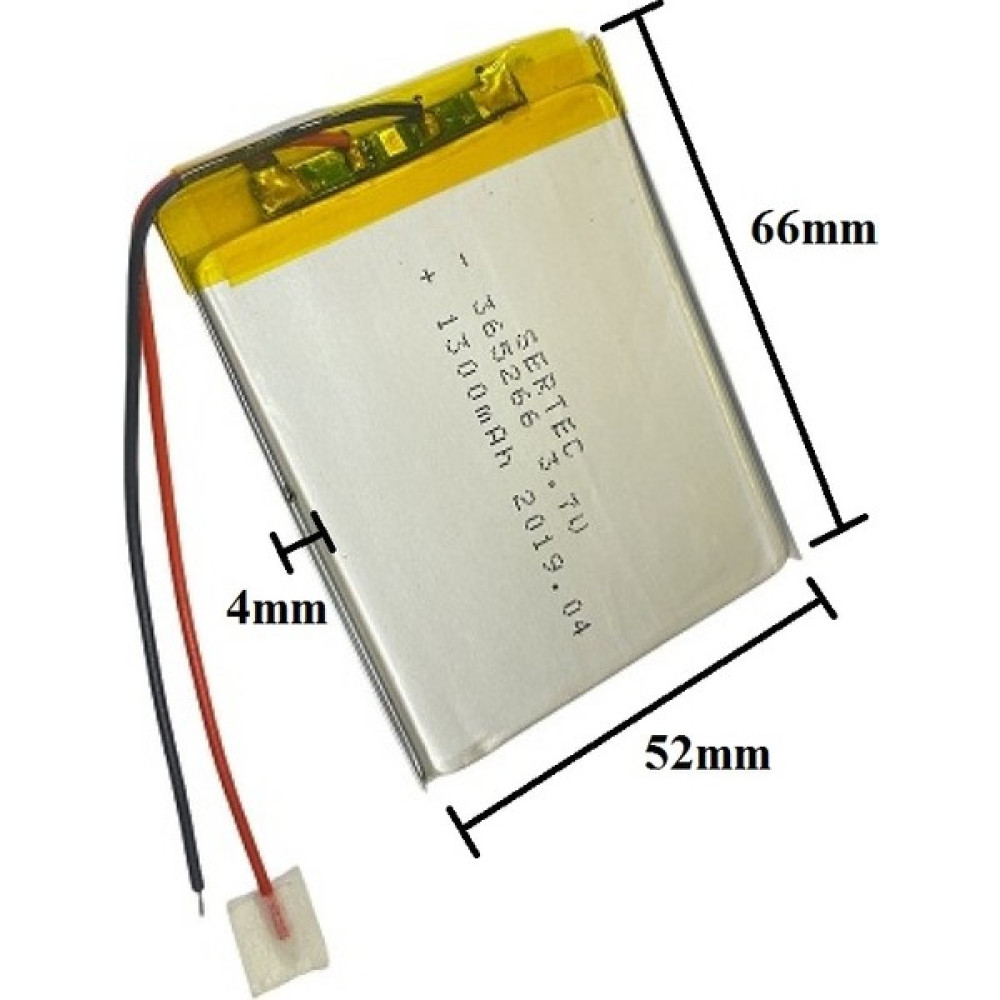 Sertec 365266 3.7V 1300 Mah Lityum Polimer Pil 1.5A (Drone Için Uygun Değildir) Diğer Fiyatı