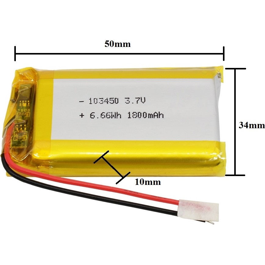Sertec 3.7V 1800mAh Lityum Polimer Şarjlı Pil Orta Boy Pil Tipi Yüksek Performans Normal & Şarj Edilebilir Piller Fiyatı