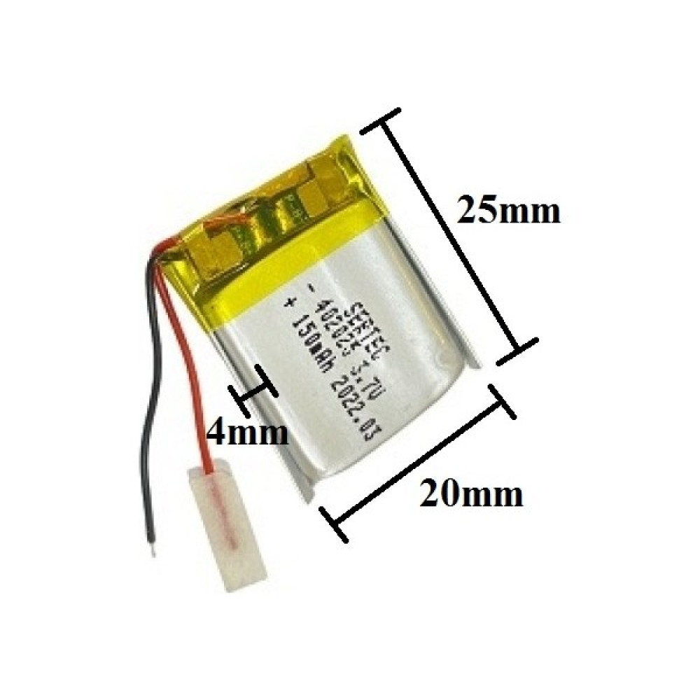 Sertec 402025 3.7V 150 Mah Lityum Polimer Pil 1.5A (Drone Için Uygun Değildir) Diğer Fiyatı